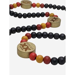 Dos Equis XX Beer Wood Mardi Gras Festival Bead Necklace Advertising Vintage Y2K